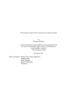 Political power and the news sourcing of the Syrian conflict