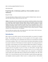 Exploring the evolutionary pathways from number sense to numeracy