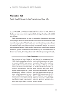 Know It or Not: Public Health Research Has Transformed Your Life