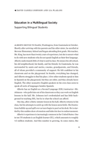 Education in a Multilingual Society: Supporting Bilingual Students