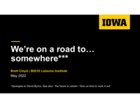 We're on a road to… somewhere***