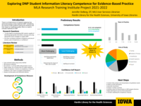 Exploring DNP Student Information Literacy Competence for Evidence-Based Practice :  MLA Research Training Institute Project 2021-2022