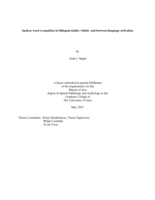 Spoken word recognition in bilingual adults: within- and between-language activation
