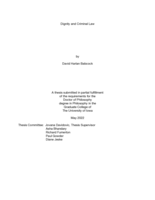 Dignity and criminal law