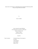 Improvements in the sensitivity of 2D IR measurements by edge-pixel referencing, model fitting, and signal enhancement methods