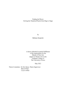 Finding the pieces: solving the theatrical puzzle from page to stage