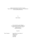 Chinese language instruction with novice learners: target language topic development, engagement, and comprehension in online and hybrid classrooms