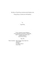 The effects of timed practice and instructional feedback on the writing fluency of adolescents with disabilities