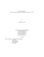 Sites of negotiation: American landscape painting and contexts of display, 1837–1919