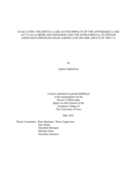 Evaluating the dental care access impacts of the Affordable Care Act’s (ACA) Medicaid expansion and the Supplemental Nutrition Assistance Program (SNAP) among low-income adults in the U.S.