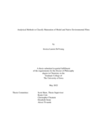 Analytical methods to classify maturation of model and native environmental films