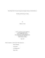 Rural high school transition programs that support students with disabilities in enrolling and persisting in college