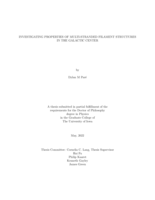 Investigating properties of multi-stranded filament structures in the galactic center