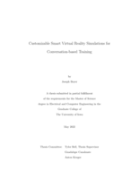Customizable smart virtual reality simulations for conversation-based training