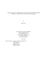 A cross-cultural comparative study of organ master’s degree curricula in the United States and South Korea