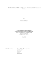 The effect of medicaid HMOs on health access, utilization, and health outcomes for children
