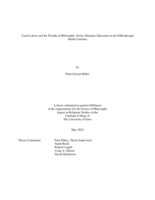 Usual labors and the wealth of philosophy: Syriac monastic education in the fifth through ninth centuries