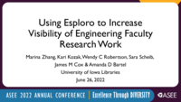 Using Esploro to Increase Visibility of Engineering Faculty Research Work