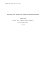 More Than Just Books: The Role of Public Libraries, Third Places, and Public Librarians
