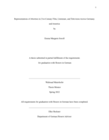 Representations of Abortion in 21st-Century Film, Literature, and Television Across Germany and America