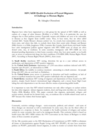 HIV/AIDS Health Exclusion of Forced Migrants: A Challenge to Human Rights
