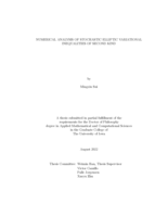 Numerical analysis of stochastic elliptic variational inequalities of second kind