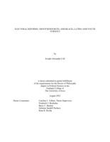 Electoral reforms, group resources, and Black, Latino and youth turnout