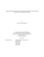 Abiotic reduction of contaminants by iron minerals: rates, redox potentials, and greenhouse gases