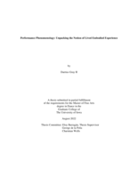 Performance phenomenology: unpacking the notion of lived embodied experience