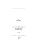 Essays in Corporate Finance