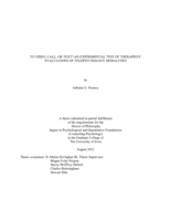 To video, call, or text?: an experimental test of therapists' evaluations of telepsychology modalities