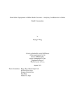 From online engagement to offline health outcomes—analyzing user behaviors in online health communities