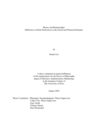Money and relationships: differences in risk preferences in the social and financial domains