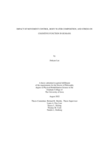 Impact of movement control, body water composition, and stress on cognitive function in humans