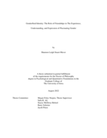 Genderfluid identity: The role of friendships in the experience, understanding, and expression of fluctuating gender