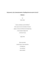Heat pump's role in decarbonization of building thermal control in the US midwest