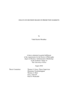 Essays on decision biases in prediction markets