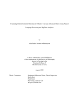 Evaluating patient-centered outcomes in palliative care and advanced illness using natural language processing and big data analytics