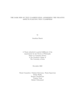 The dark side of text classification: addressing the negative aspects plaguing text classifiers