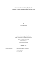 Organizational decision-making regarding the Legionnaire’s disease outbreak during the Flint water crisis