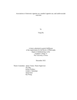 Associations of electronic cigarette use, menthol cigarette use, and cardiovascular outcomes