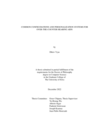 Common configurations and personalization systems for over-the-counter hearing aids