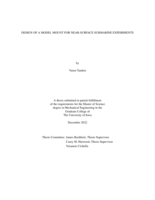 Design of a model mount for near-surface submarine experiments