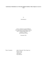 Synchronous teledentistry in a university pediatric dentistry clinic: impact on access to care
