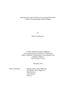 Retail investors and the pricing of accounting information: evidence from brokerage website outages