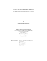 Study of the physicochemical properties of micro- and nano-dimensional systems