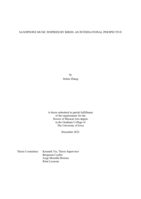 Saxophone music inspired by birds: an international perspective