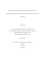 Model selection posterior predictive model checking via limited-information indices for Bayesian diagnostic classification modeling