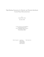 Tight-binding parameters for wurtzite and wurtzite-zincblende crystal phase heterostructures