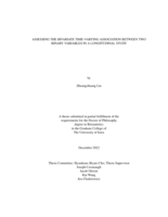 Assessing the bivariate time-varying association between two binary variables in a longitudinal study